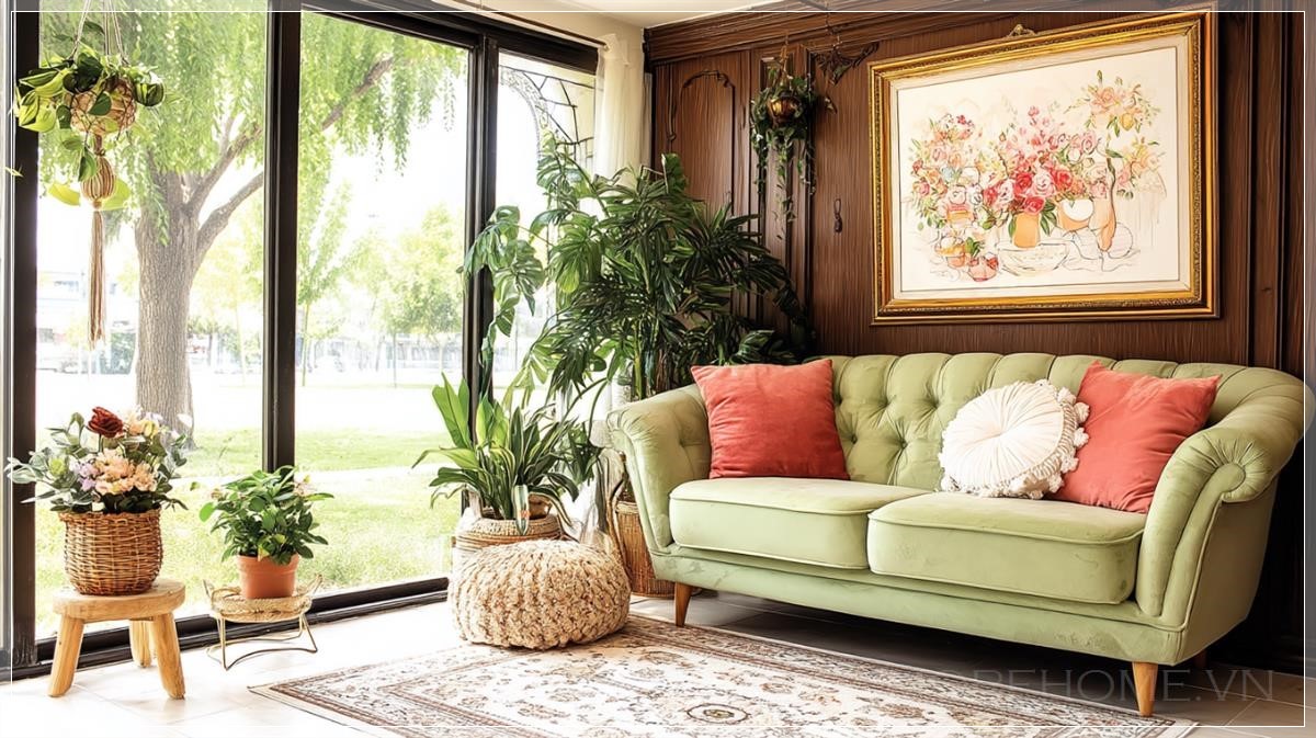 Phòng khách mid-century hiện đại với dấu ấn nghệ thuật duy nhất...